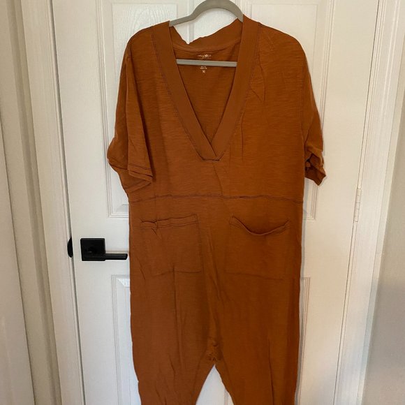 NATURAL LIFE Pants - Natural Life Jumpsuit Rust Orange Size Medium